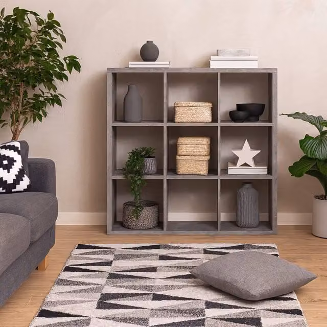 Wyld Haus Shanghai 3x3 Storage Unit in Grey Concrete Style