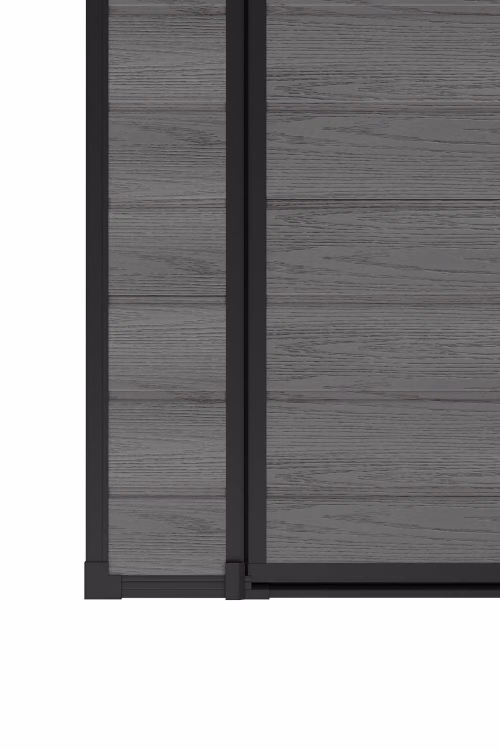 Living and Home Dark Grey Plastic Garden Storage Shed with Lockable Single Door – 4