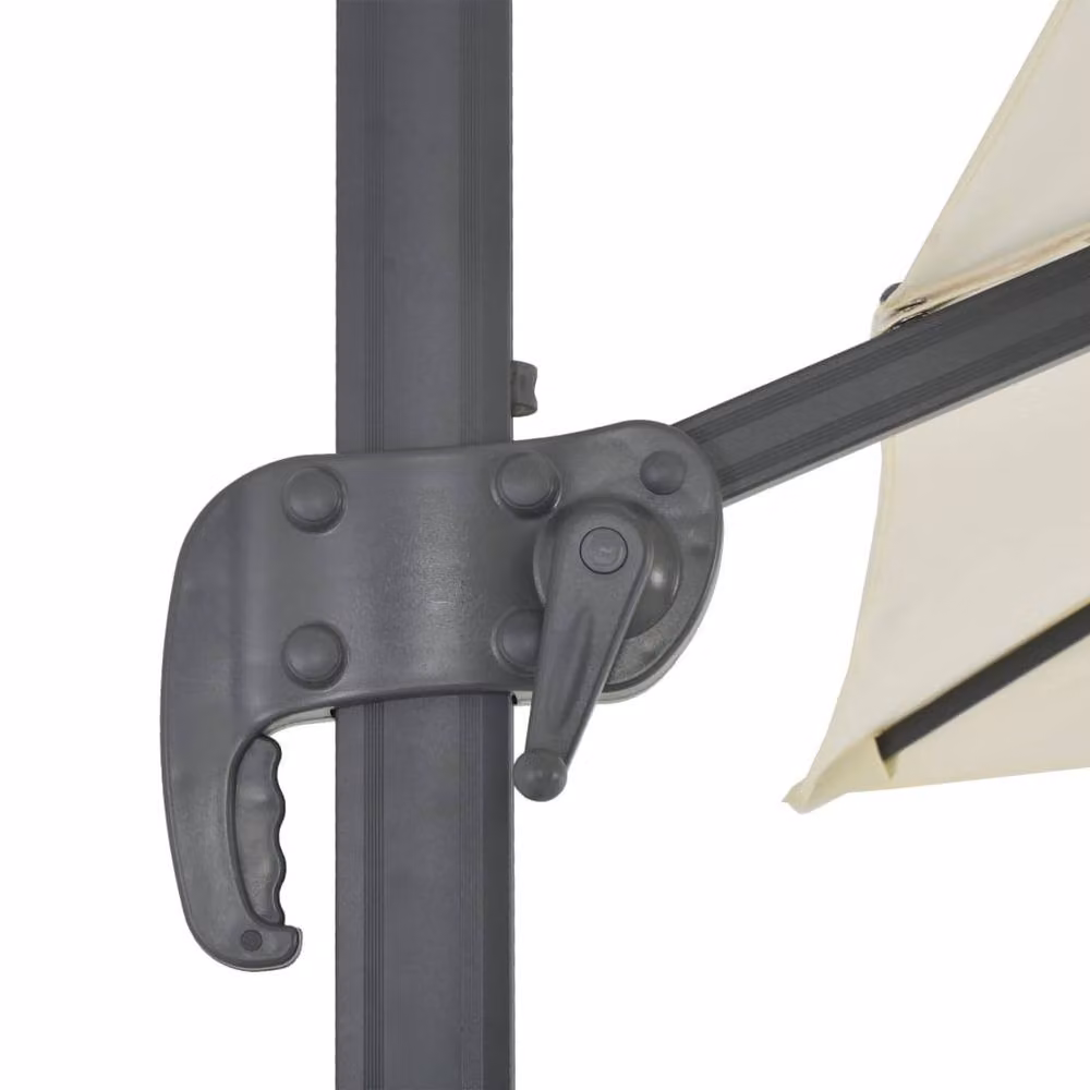 Berkfield Home Garden Parasol with Portable Sand Base in Beige – 3