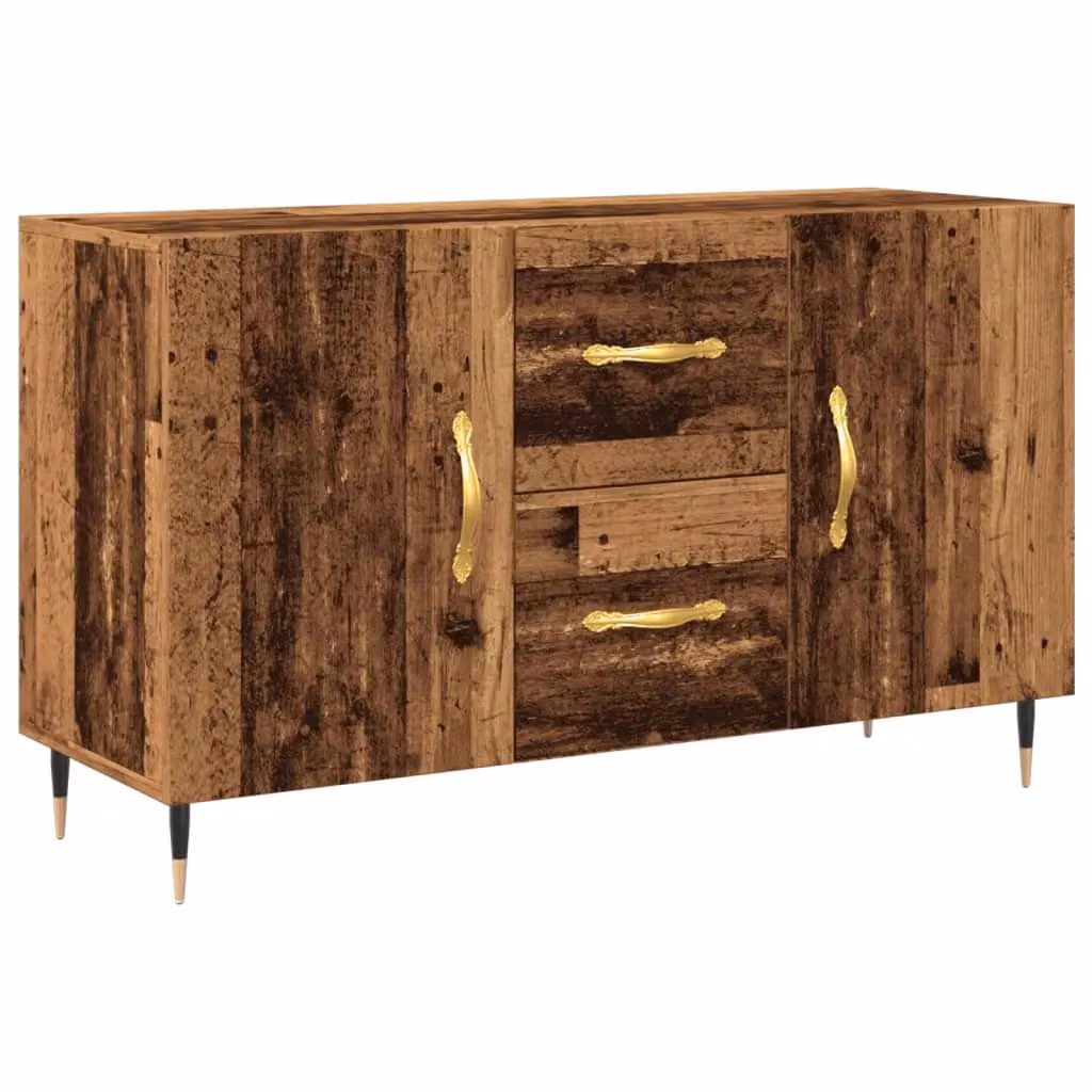 Berkfield Home Rustic Old Wood Sideboard in Brown, W/D/H: 100 x 36 x 60 cm – 2