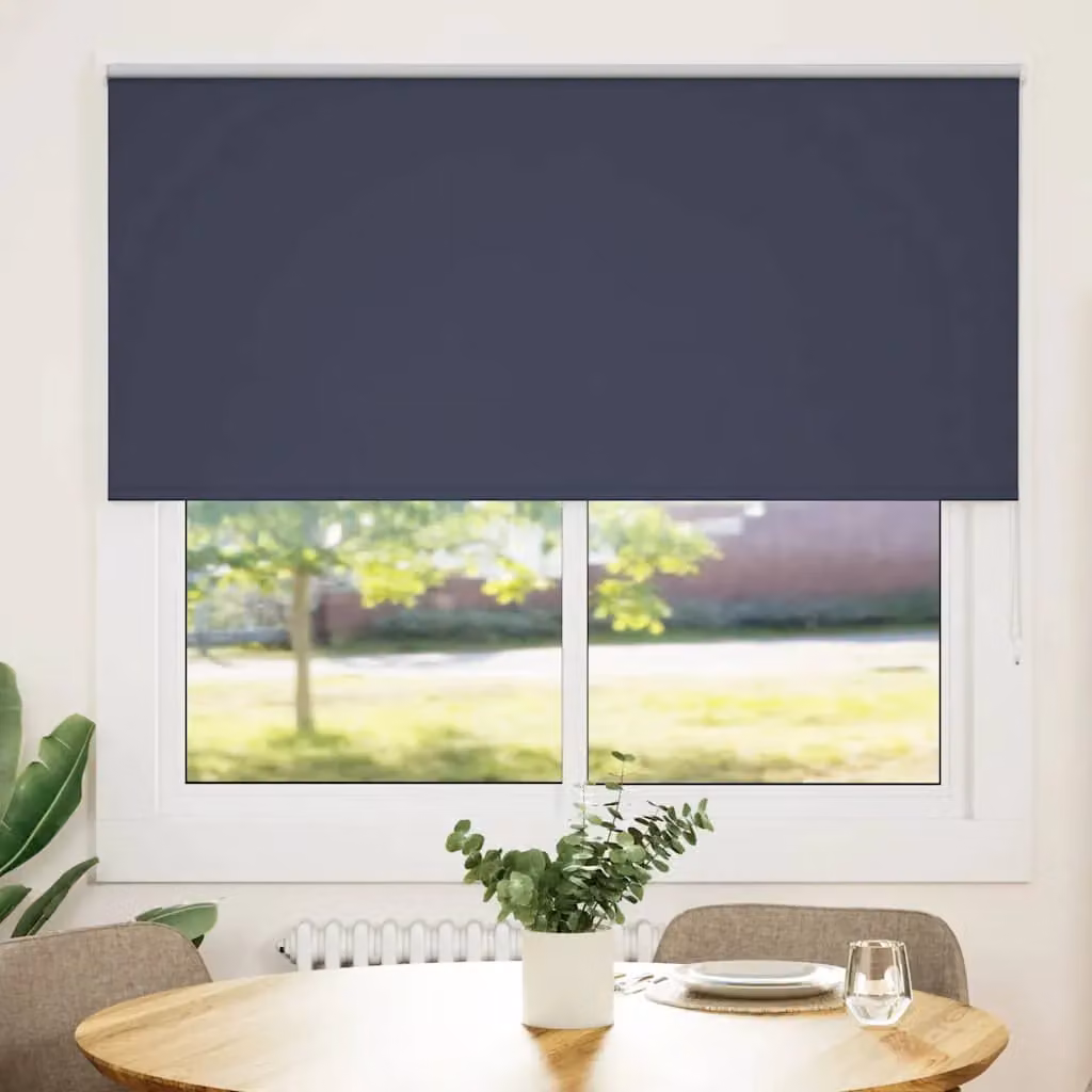 Berkfield Home Marine Blackout Roller Blind, Blue Polyester, W: 145 cm, H: 150 cm – 2