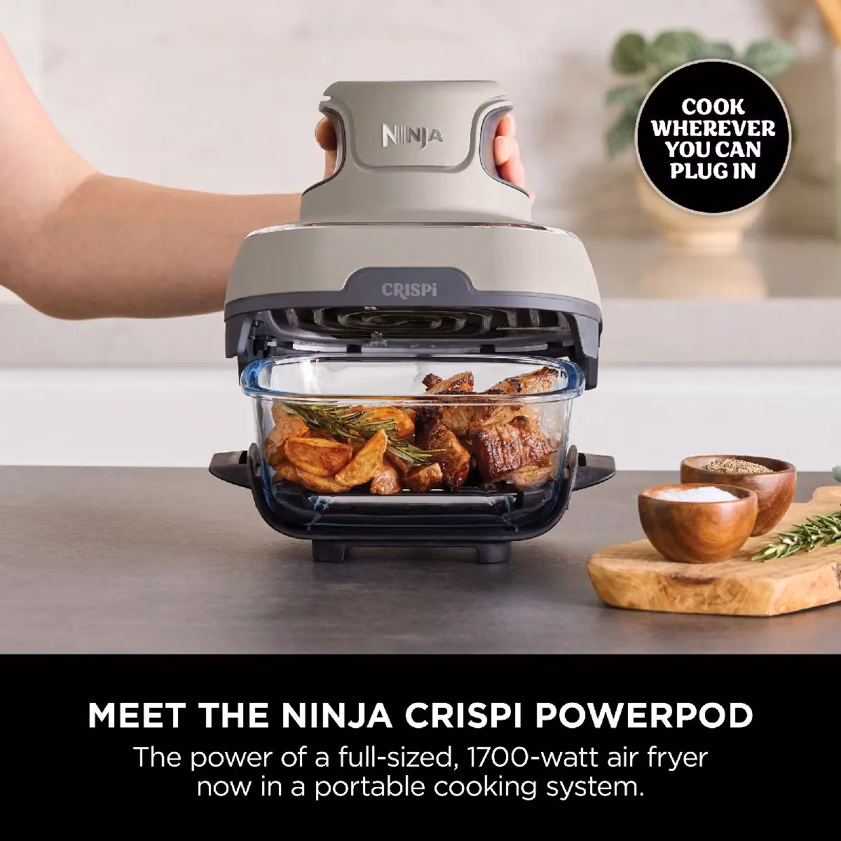Ninja Portable 4-in-1 CRISPi Air Fryer FN101UK, Grey – 3