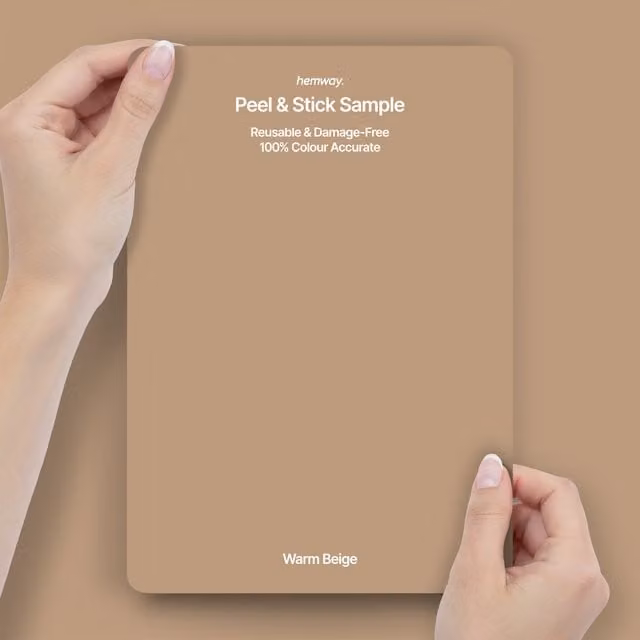 Hemway Interior Paint Sample Peel and Stick Swatch in Warm Beige