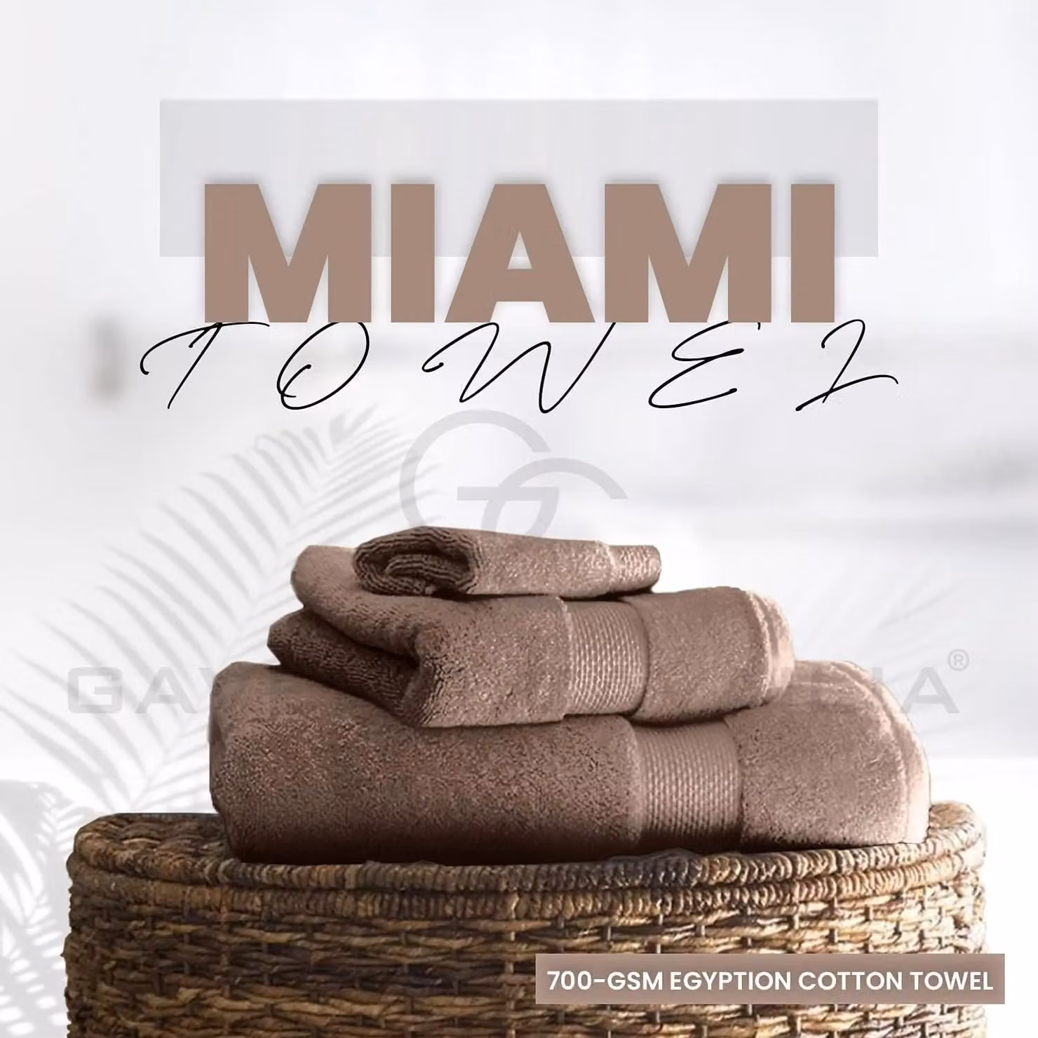 Gaveno Cavailia Miami Cotton Towel in Brown – 2