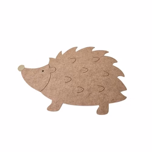 Melody Maison Set of 4 Brown Hedgehog Shaped Felt Christmas Placemats – 2