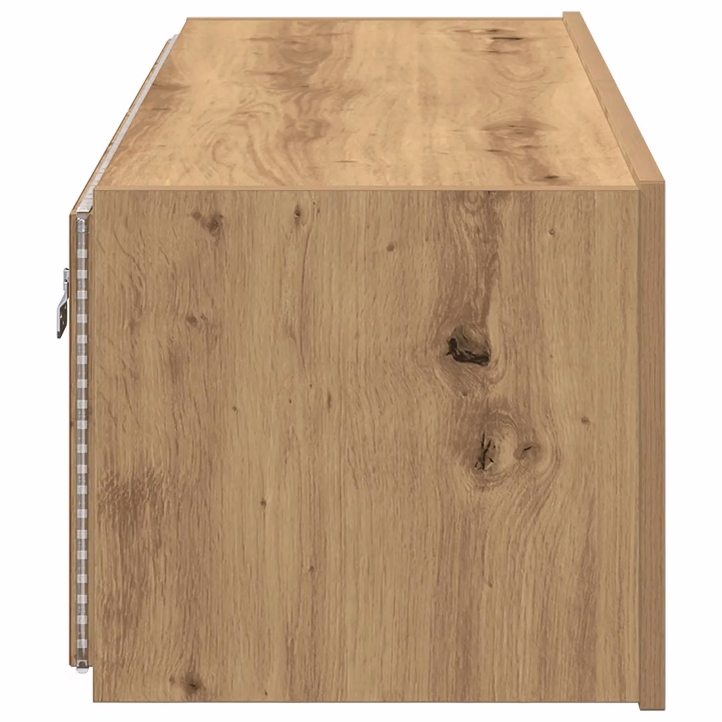 Berkfield Home Artisan Oak TV Wall Cabinet with Integrated LED Lights, Brown, W: 100 cm, D: 35 cm, H: 31 cm – 4