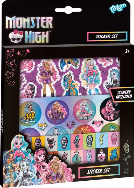 Totum Monster High Sticker Set in Black and Multicolour