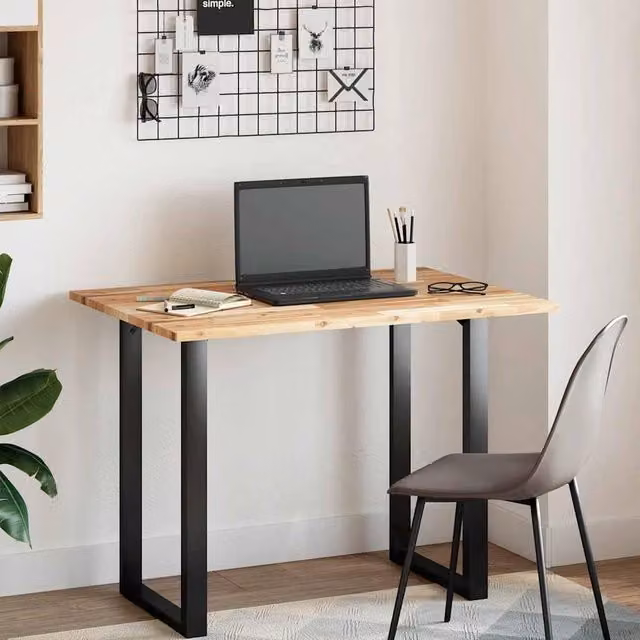 Berkfield Home Untreated Solid Wood Acacia Desk Top in Brown, W/D/H: 120 x 70 x 2 cm