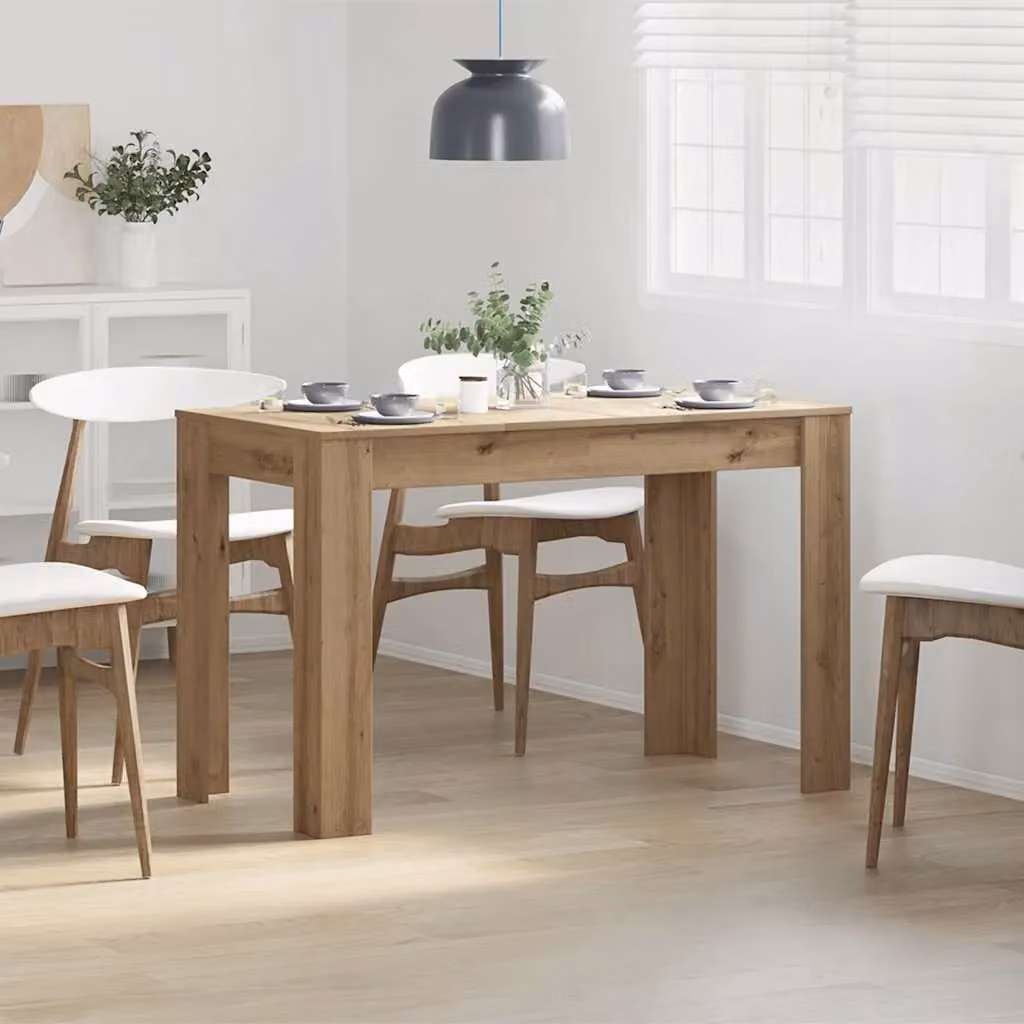 Berkfield Home Artisan Oak Dining Table in Brown, W/D/H: 120 x 60 x 76 cm – 2