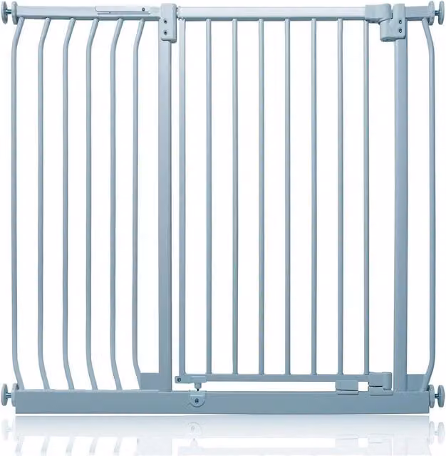 Safetots Extra Tall Elite Pressure Baby Gate in Matt Grey, Extendable, Width: 107 cm - 116 cm