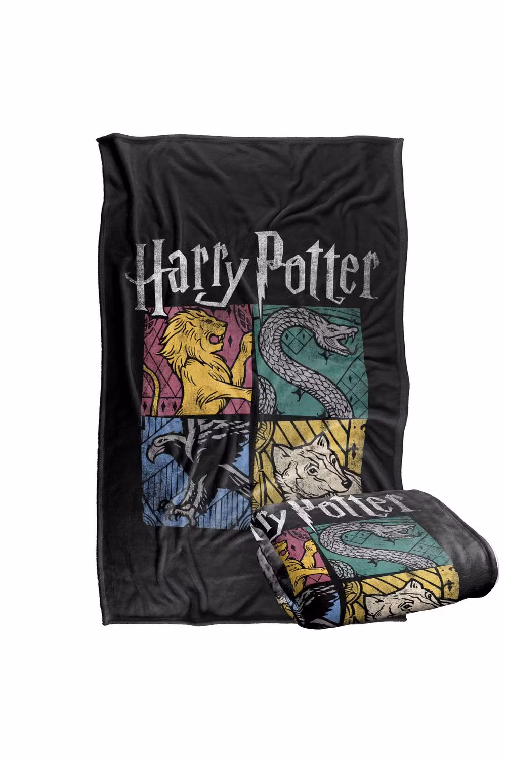 Warner Bros. Harry Potter House Squares Silky Touch Super Soft Fleece Throw Blanket, Multicolour – 7