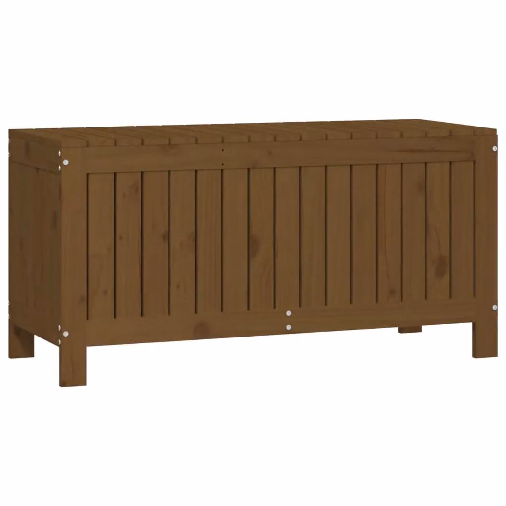 Berkfield Home Garden Storage Box in Honey Brown Solid Pine Wood, W/D/H: 108 x 42.5 x 54 cm – 3