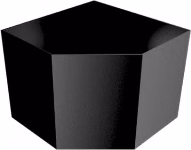 ARP Aluminium Round Swaged Minerva Corner Hopper, 63mm, Black 9005 Matt PPC Finish