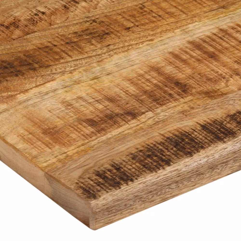 Berkfield Home Live Edge Solid Mango Wood Table Top, Brown, W: 100 cm, D: 80 cm, H: 2.5 cm – 2