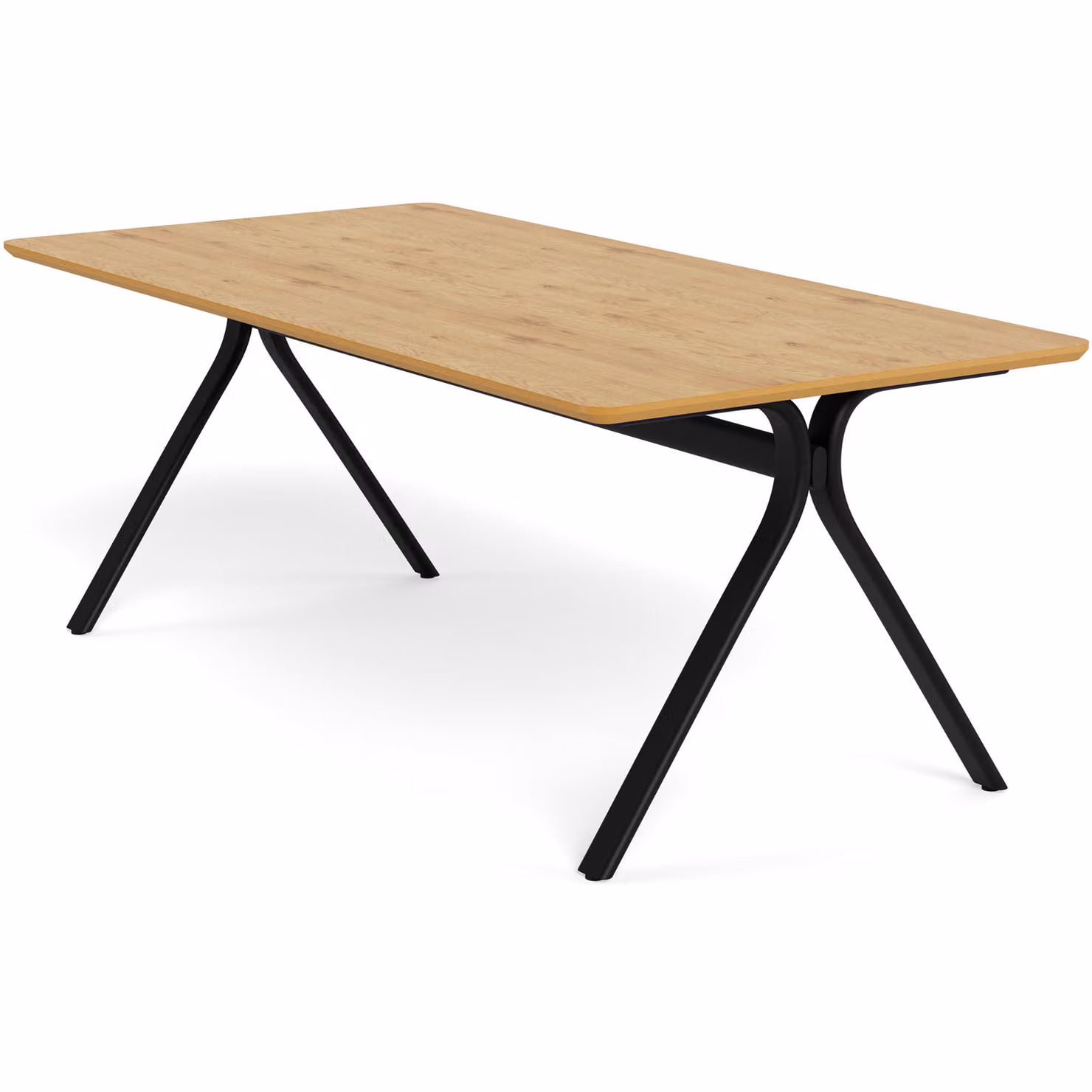 Furniture To Go Bristol Rectangular Dining Table in Wild Oak and Black Metal – 2