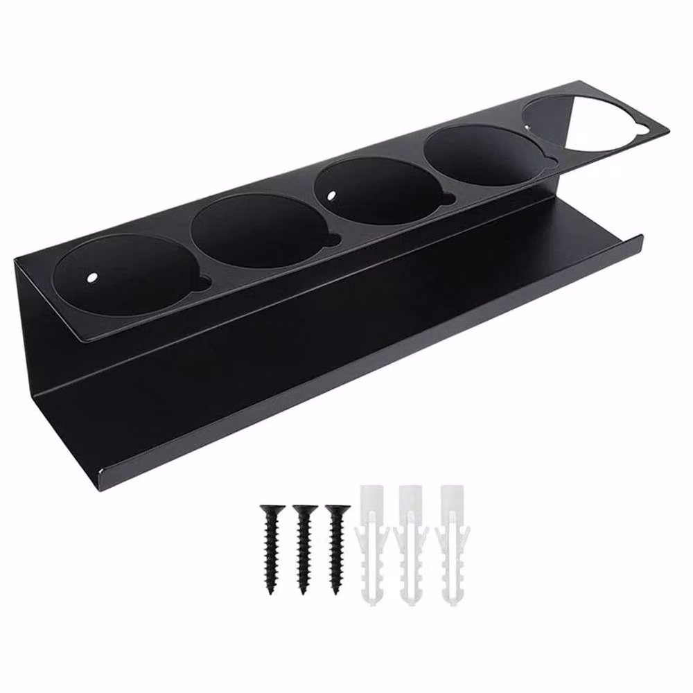 SPETLEK 2-Piece Black Metal Wall-Mounted Aerosol and Spray Can Storage Holder, Width: 50 cm – 3