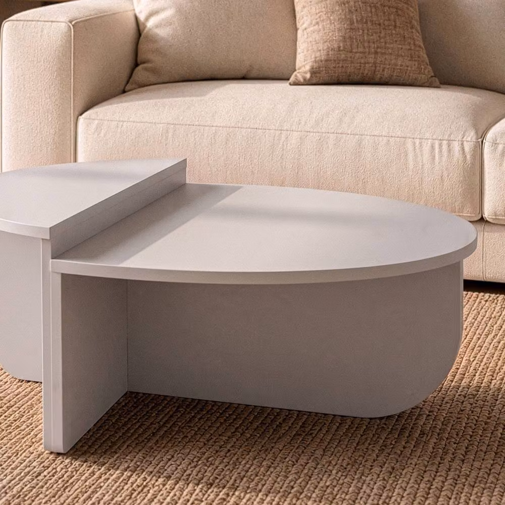 Calicosy Orion Set of 2 Round Nested Coffee Tables in Grey – 2