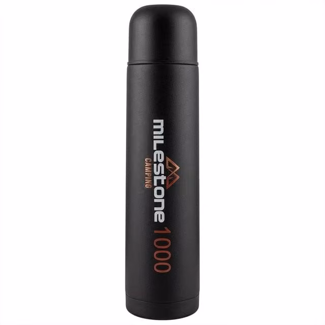 Dragodirect Double Wall Stainless Steel Insulated Flask, 1 l, Black – 1