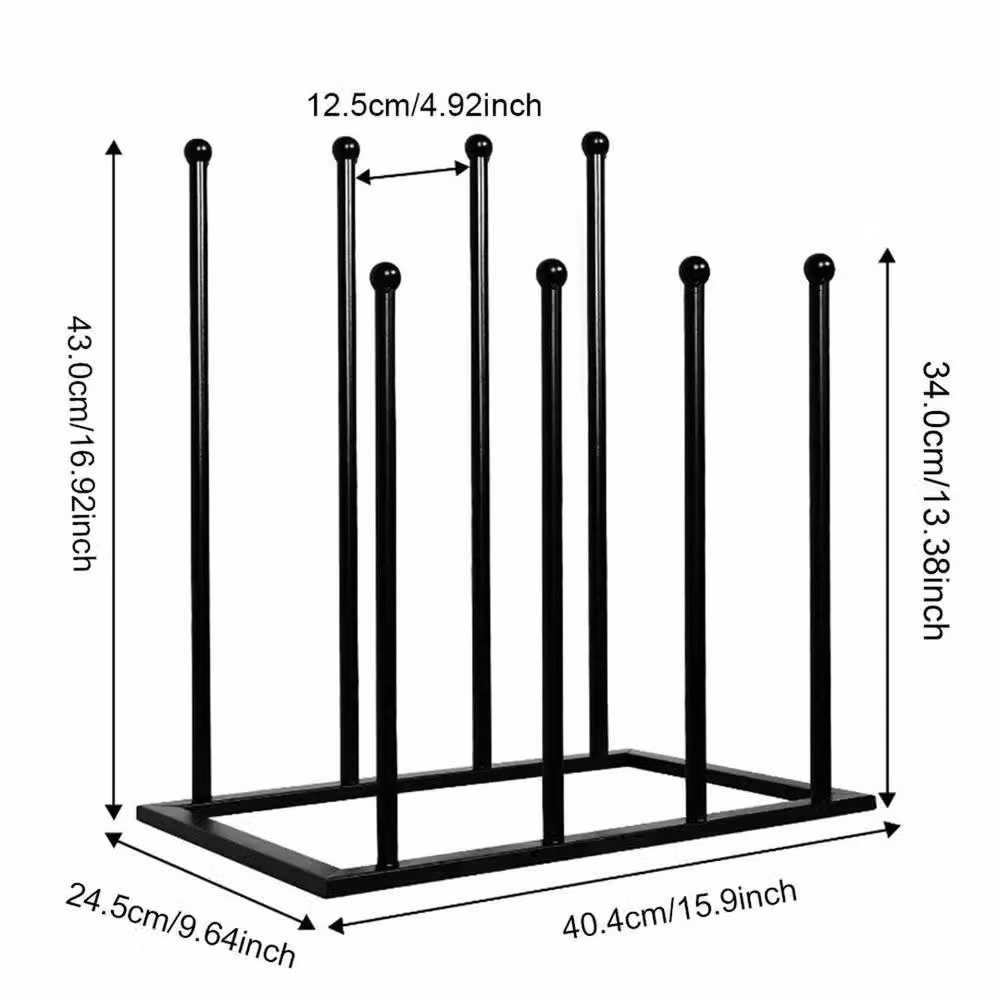 Kelvenix Black Metal Freestanding Wellington Boot and Shoe Rack for 4 Pairs – 2