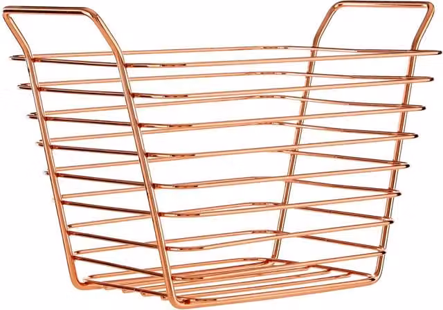 Orsina Small Gold Metal Wire Basket