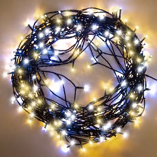 Shatchi 750 LED Christmas Tree Fairy String Lights in Warm White with Timer and IP44 Waterproof Rating – 1