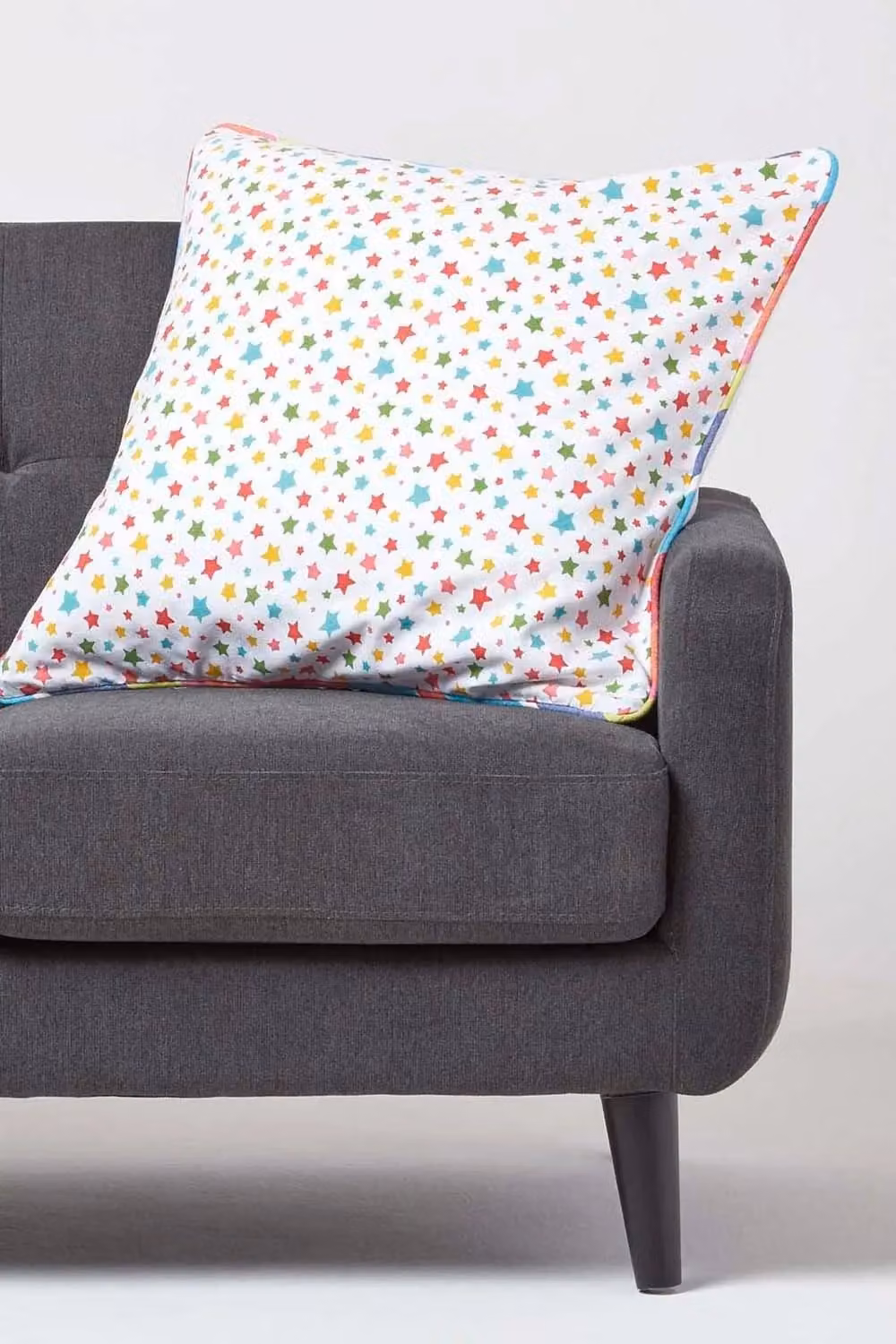Homescapes Multicolour Stars Cotton Square Cushion Cover W/D/H: 45 x 45 x 0 cm – 2