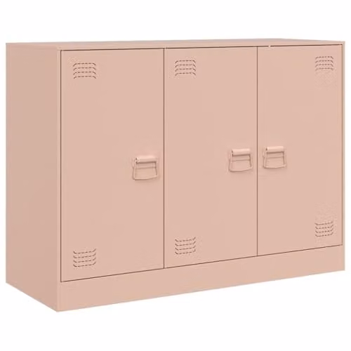 vidaXL Modern Pink Metal Sideboard, W/D/H: 99 x 39 x 73 cm