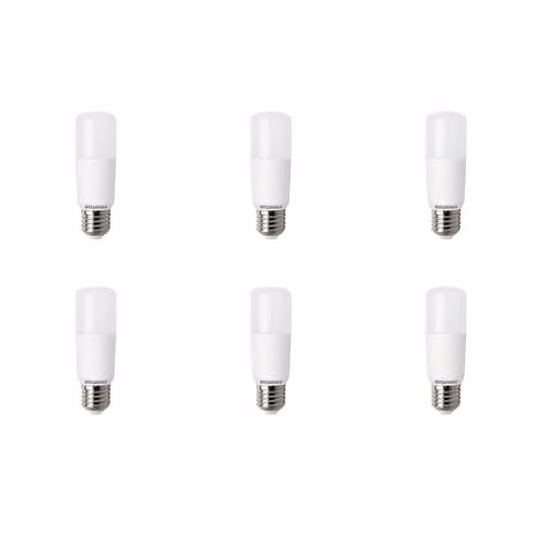 Sylvania Toledo Stick LED Bulb E27, 500 Lumens, Cool White, Pack of 6