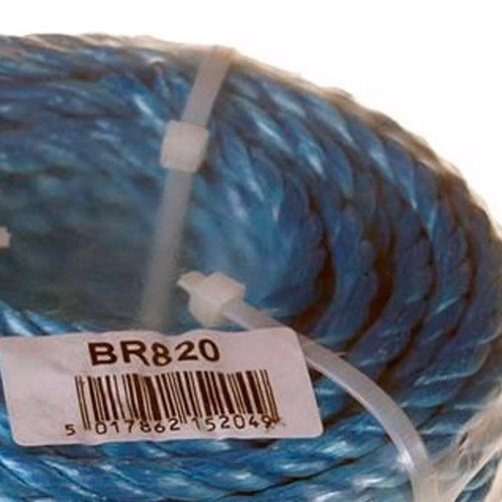 Universal Textiles Blue Plastic Coated Poly Rope, 8mm, 20m – 2