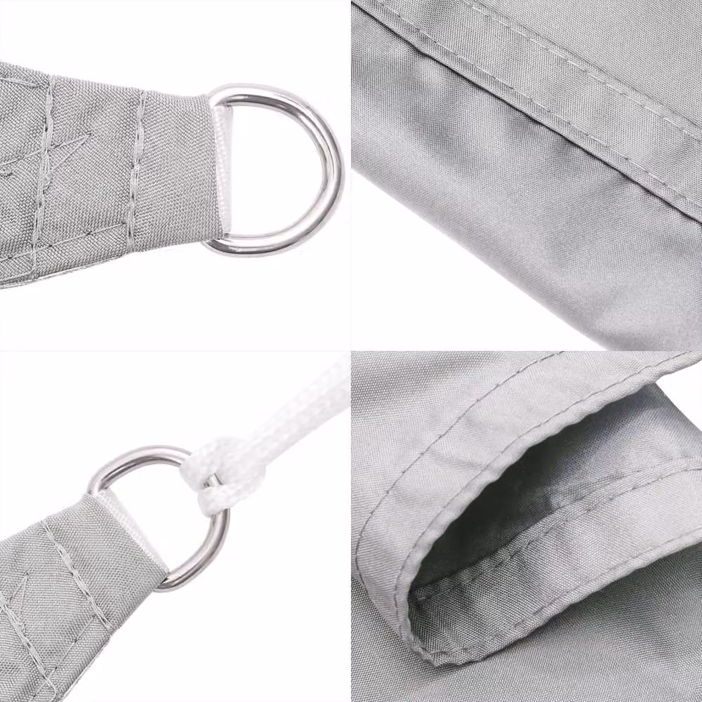 Berkfield Home Rectangular Sun Shade Sail in Light Grey, 100% Polyester Oxford, W: 4 m, D: 3 m – 3
