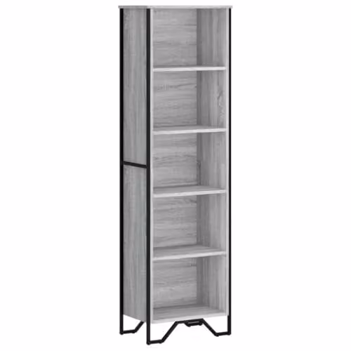 vidaXL Modern Grey Sonoma Bookcase in Engineered Wood W/D/H: 50 x 31 x 169 cm – 1