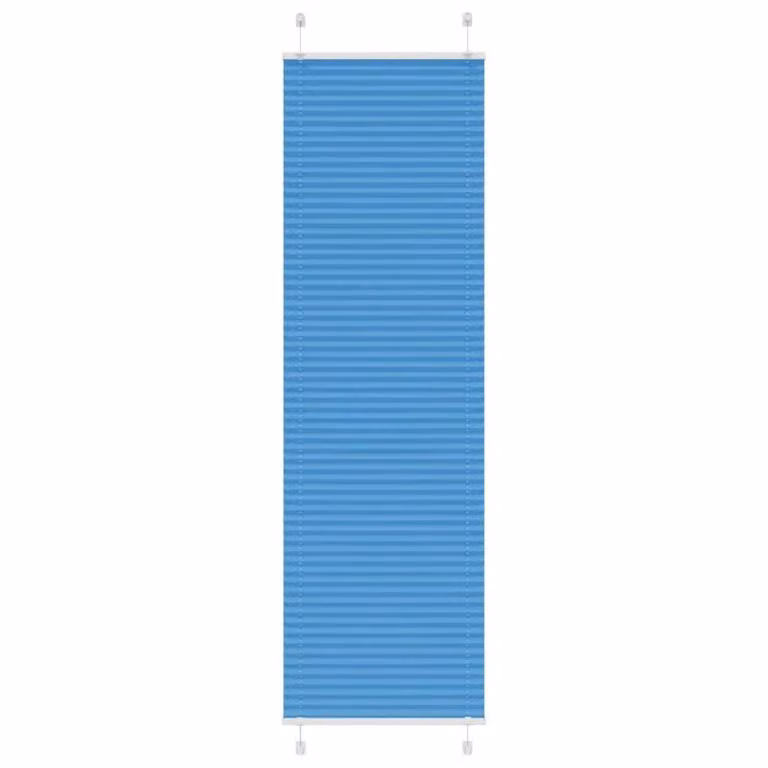 Berkfield Home Blue Single Pleat Polyester Fabric Blind W: 55 cm, H: 200 cm
