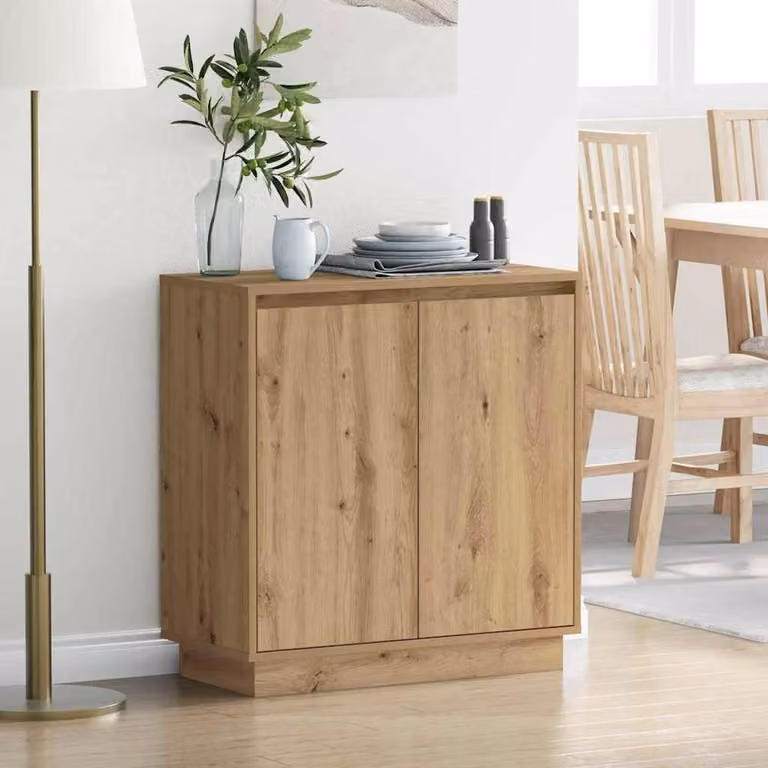 Berkfield Home Artisan Oak Bedside Table in Brown