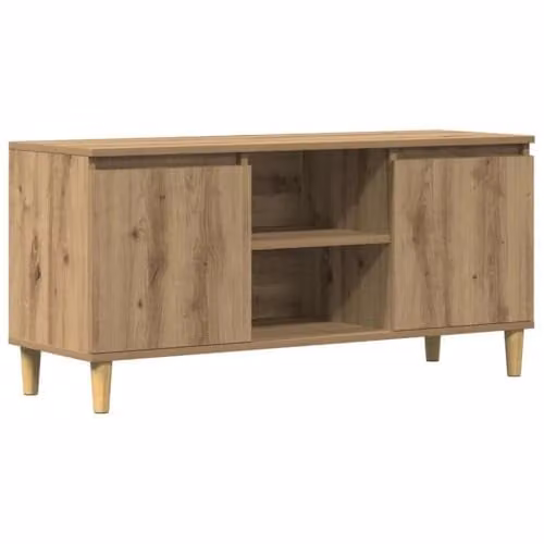 vidaXL Modern TV Cabinet in Artisan Oak Brown, W/D/H: 102 x 35 x 50 cm – 1