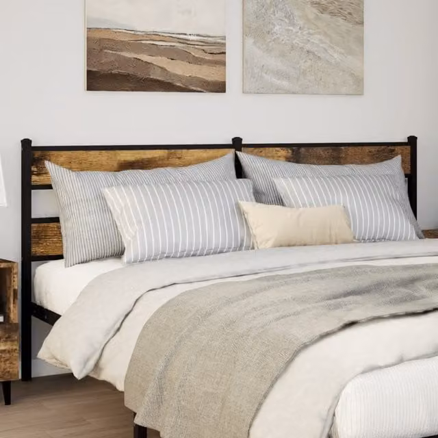 Berkfield Home Smoked Oak Headboard in Brown, Width: 180 cm – 1