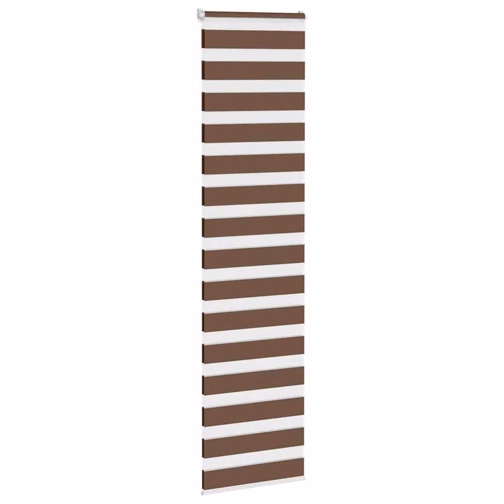 Berkfield Home Brown Zebra Blind with Striped Polyester Fabric, W: 65 cm, H: 230 cm – 3