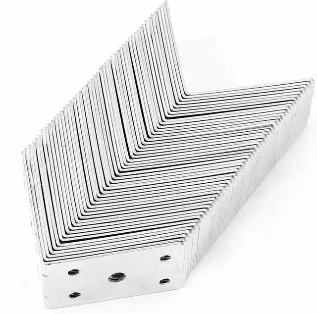 SPETLEK Silver Stainless Steel L-Shaped Corner Braces and Right Angle Brackets – 1