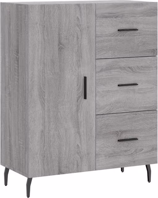 Berkfield Home Grey Sonoma Sideboard in Engineered Wood W/D/H: 69.5 x 34 x 90 cm – 1