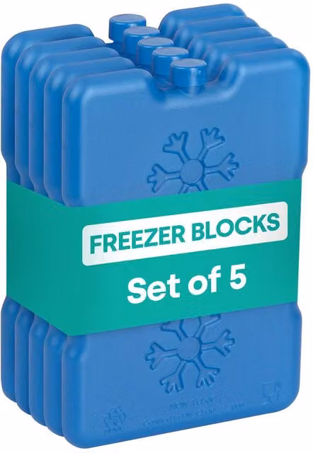 LIVIVO Reusable Blue Ice Packs, 5 Pack, 200g Each