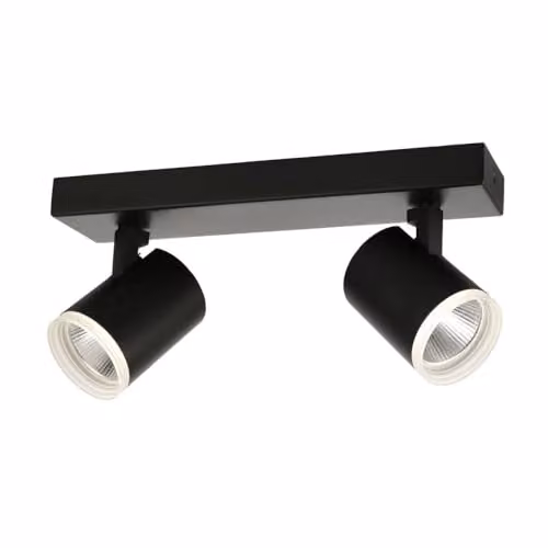 Netlighting Helvia Modern Twin LED Ceiling Spotlight in Black, 4000K