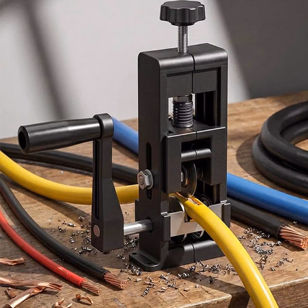 FLAVORA Manual Crank Electric Cable Stripping Machine for Scrap in Black – 5