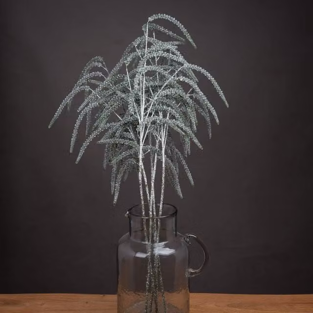 KDMK Silver Amaranthus Faux Flower Stems in Grey