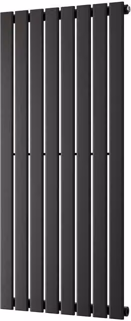 UK Radiators Typhoon Black Vertical Designer Radiator, W: 54.4 cm, H: 120 cm – 1