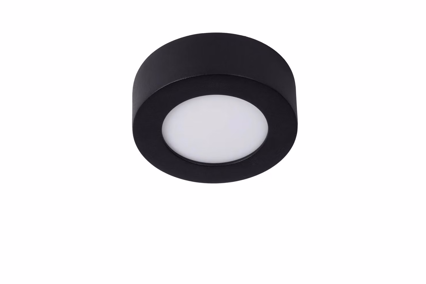 Lucide BRICE Round LED Flush Ceiling Light, Black, Dimmable, IP44 Rated – 2