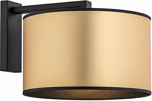 Netlighting Karin Wall Lamp with Fabric Shade in Gold and Black