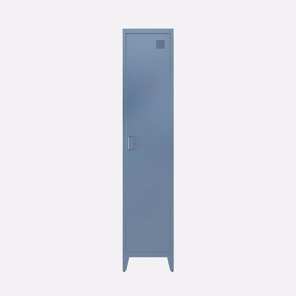 sweeek Industrial Metal Freestanding Storage Cabinet in Matt Pale Blue, H 180 x W 38 x D 38 cm – 2