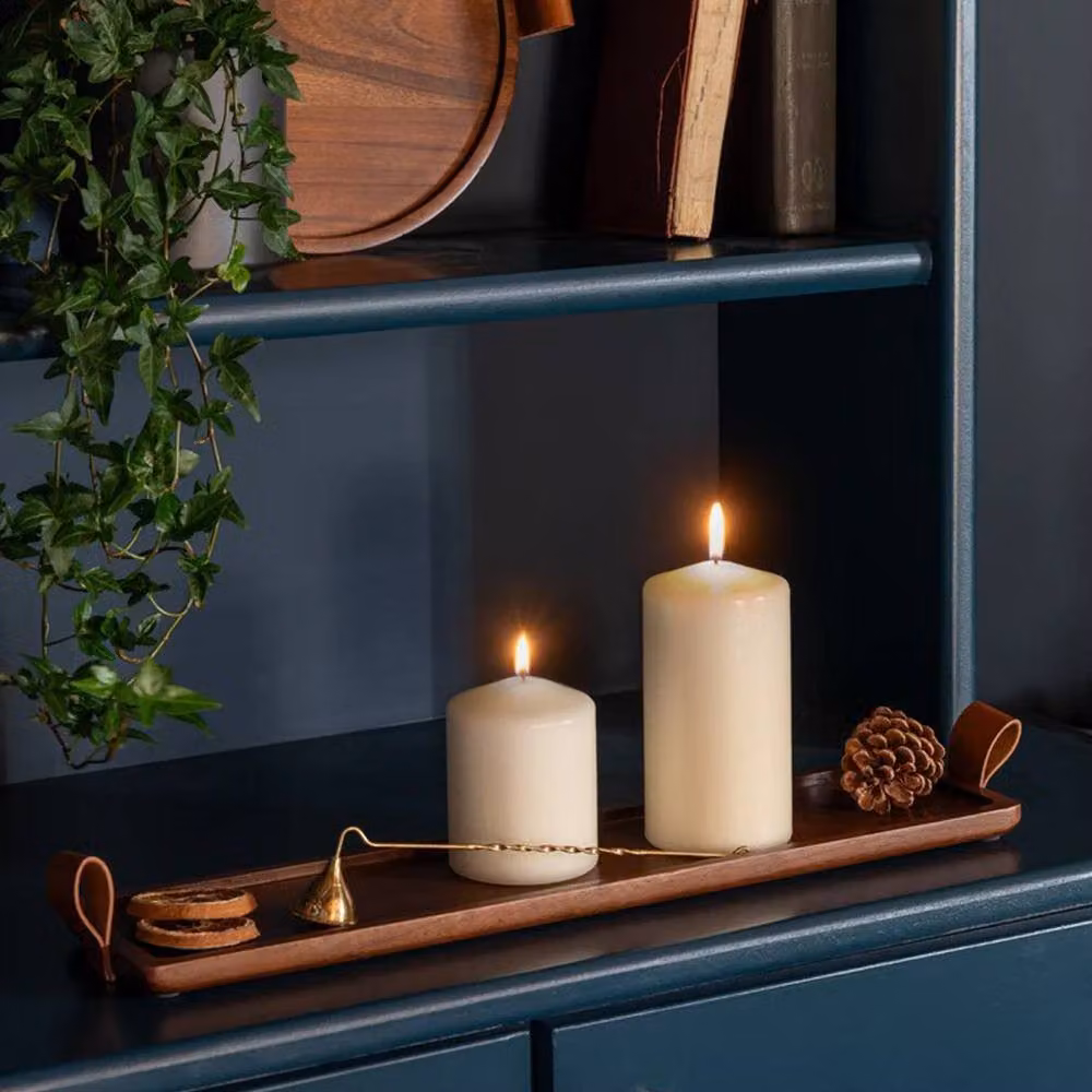 Lemon Pavilion Furniture and Decor Harvey Acacia Wood Candle Tray, Brown, W50 x D50 x H1.75 cm – 3