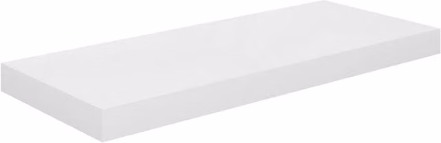 Berkfield Home Floating Wall Shelf in High Gloss White, W: 60 cm, D: 23.5 cm, H: 3.8 cm – 1