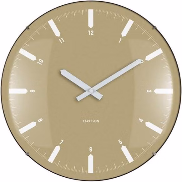 Present Time Karlsson Round Analog Wall Clock in Olive Green – 1