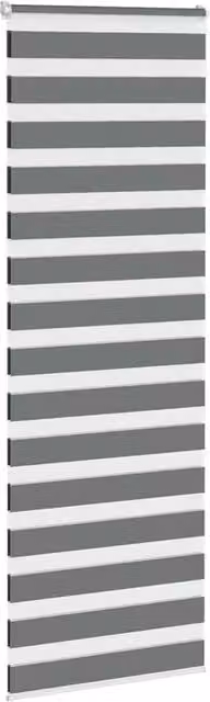 Berkfield Home Elegant Zebra Blind in Dark Grey, W: 85 cm, H: 230 cm – 1